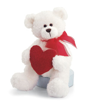 White Teddy Bear on White Teddy Bear With Red Heart And Bow Jpg